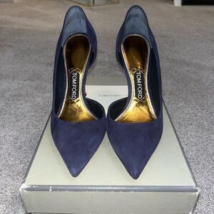 Tom Ford Women's Blue Suede Heels